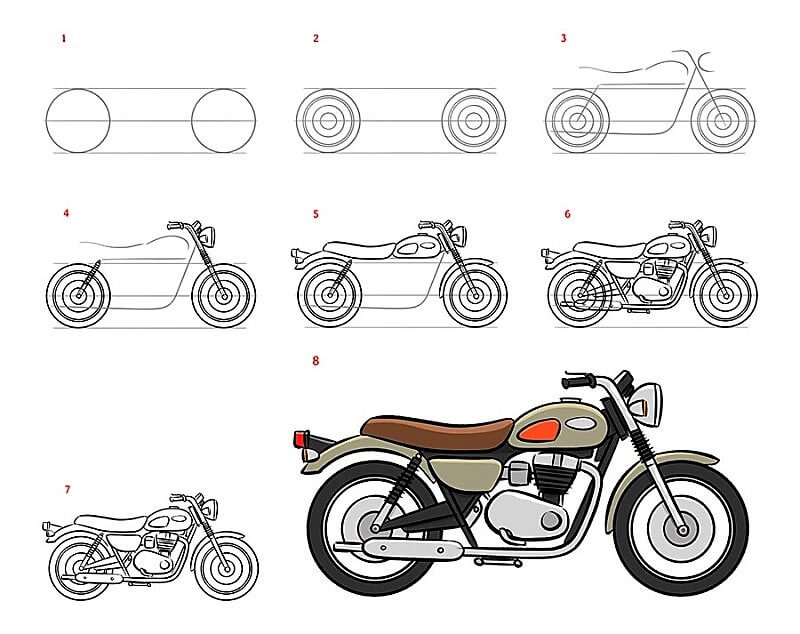 Jak Narysować Pomysł na motocykl 14