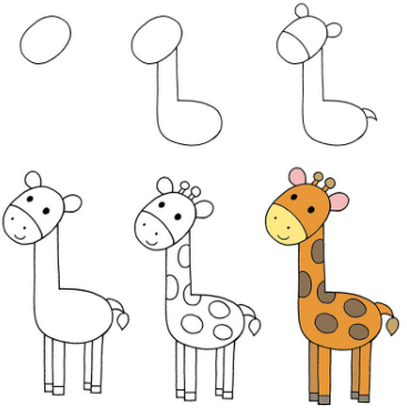 Jak Narysować A simple Giraffe