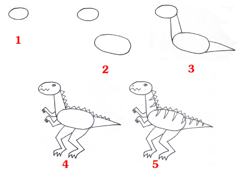 Jak Narysować Dinosaur idea 8