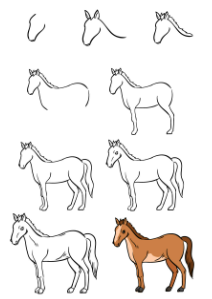 Jak Narysować Horse idea 9