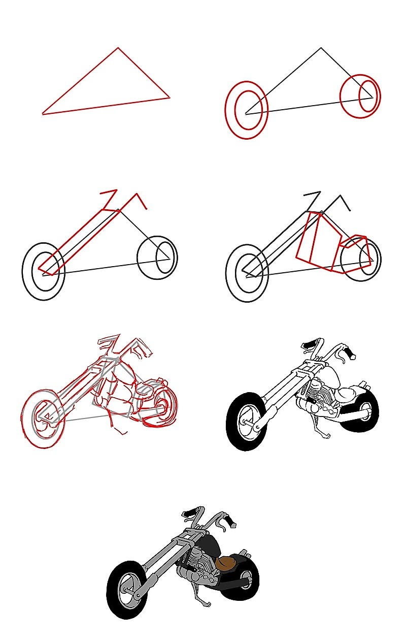 Jak Narysować Motorcycle idea 18