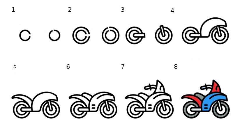 Jak Narysować Motorcycle idea 9