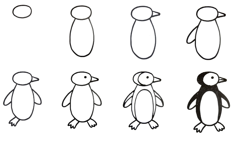 Jak Narysować Penguin idea 6