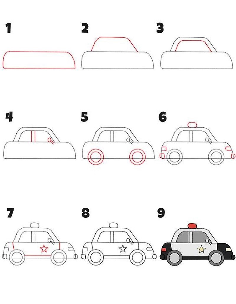 Jak Narysować Police car ideas 2