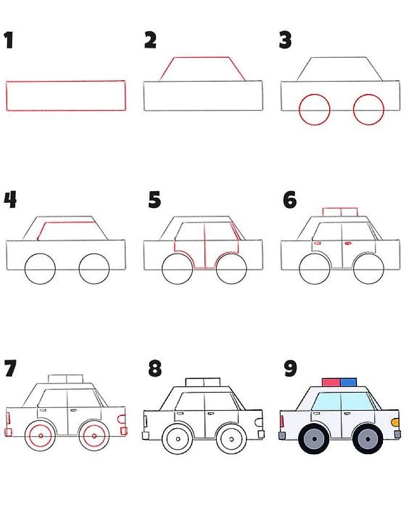 Jak Narysować Police car ideas 4