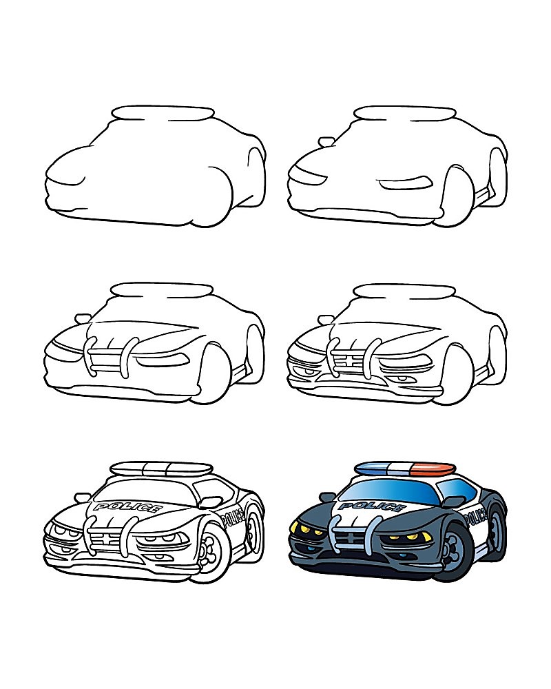 Jak Narysować Police car ideas 6