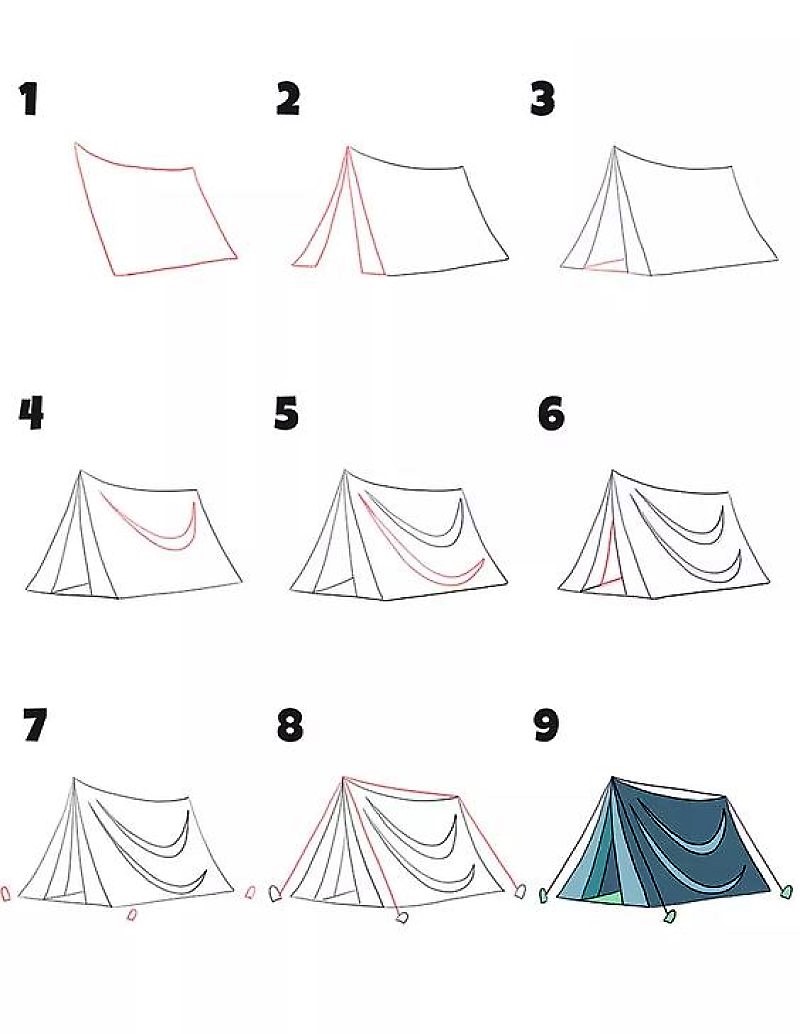 Jak Narysować A simple triangular tent