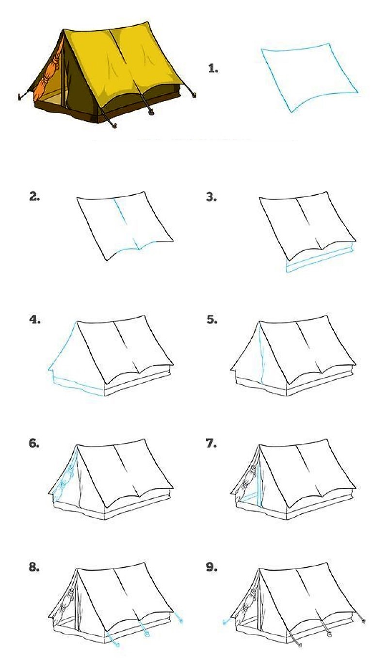 Jak Narysować Tent idea 5