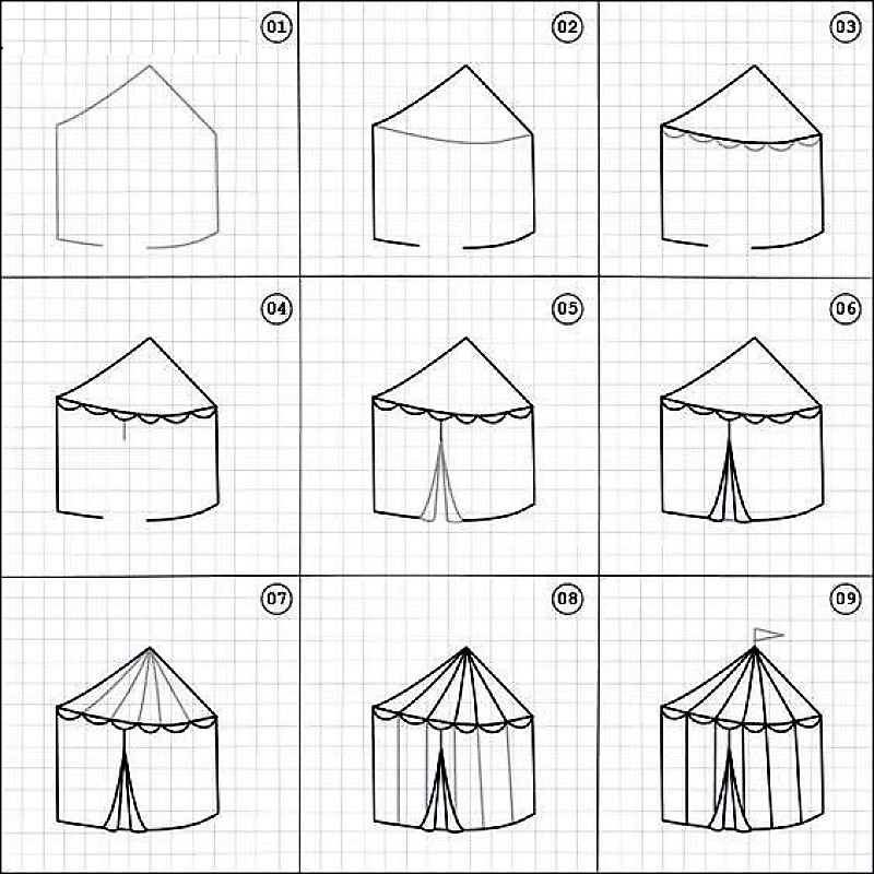 Jak Narysować Tent idea