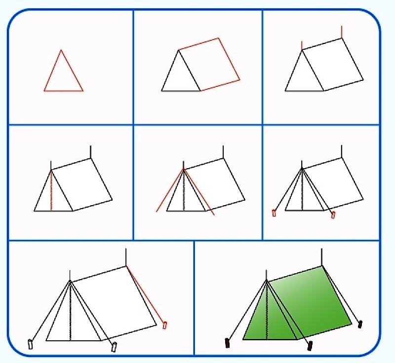 Jak Narysować Tent idea 7