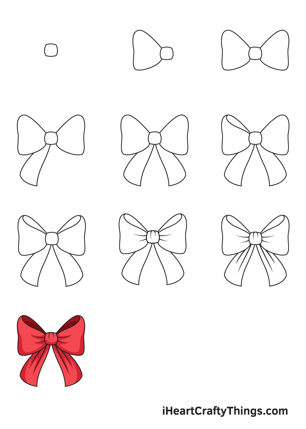 Jak Narysować A ribbon bow