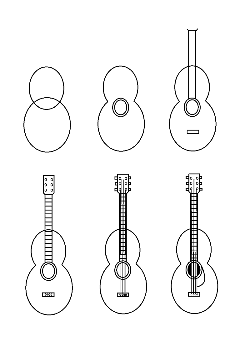 Jak Narysować Guitar ideas 14