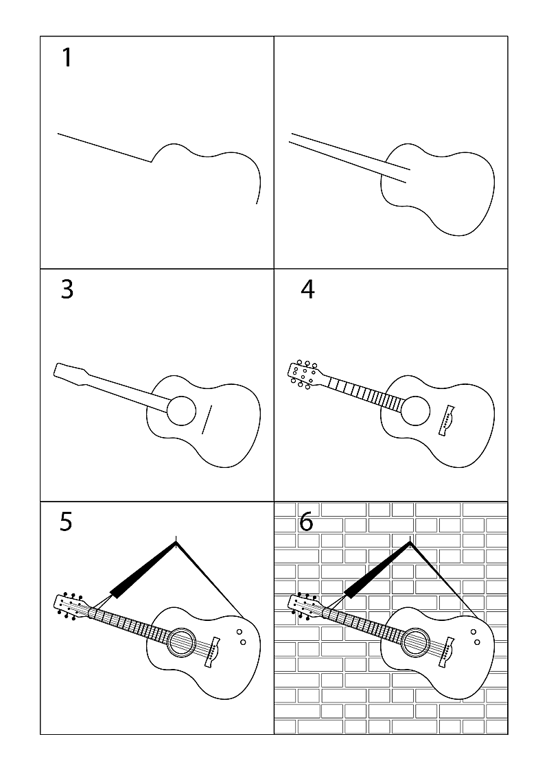 Jak Narysować Guitar ideas 16