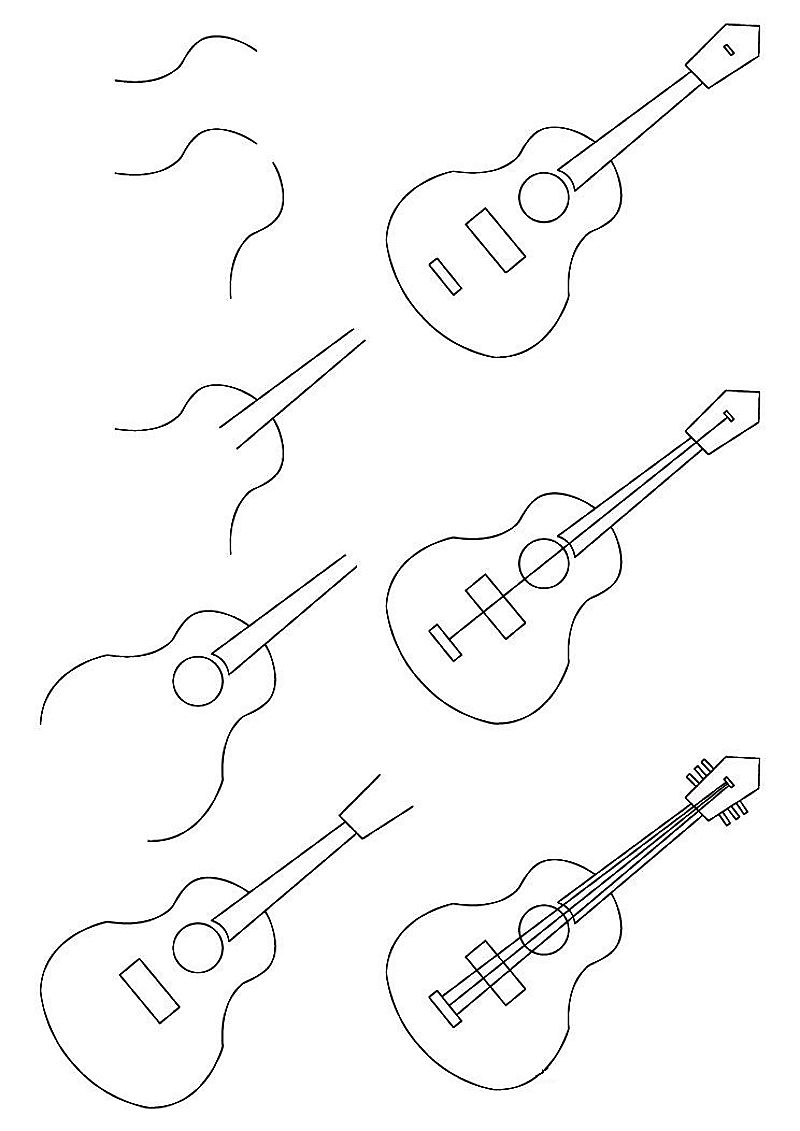 Jak Narysować Guitar ideas 3