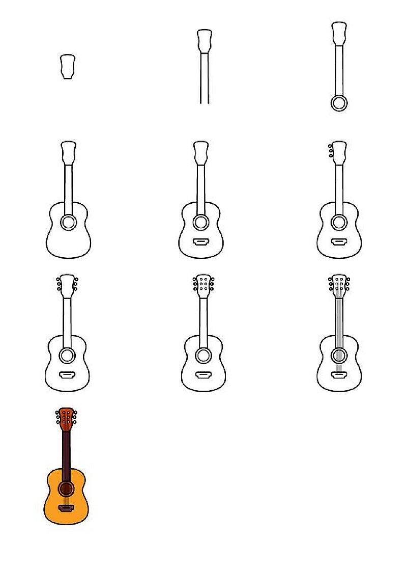 Jak Narysować Guitar ideas 5