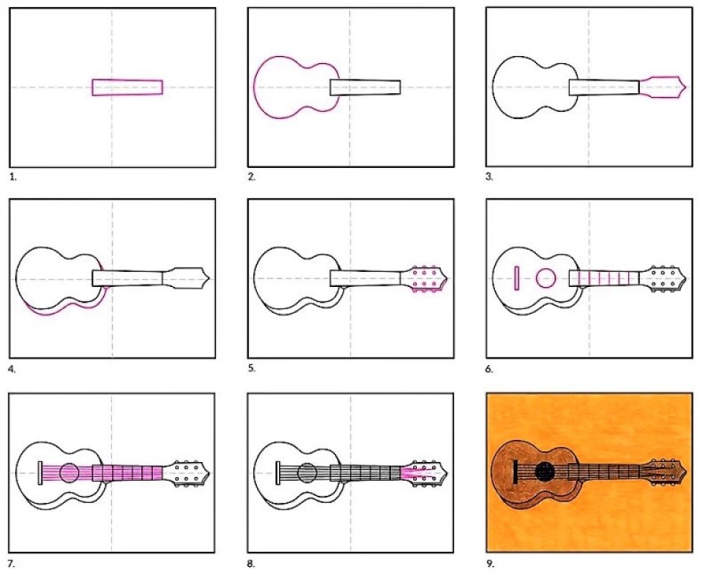 Jak Narysować Guitar ideas 8