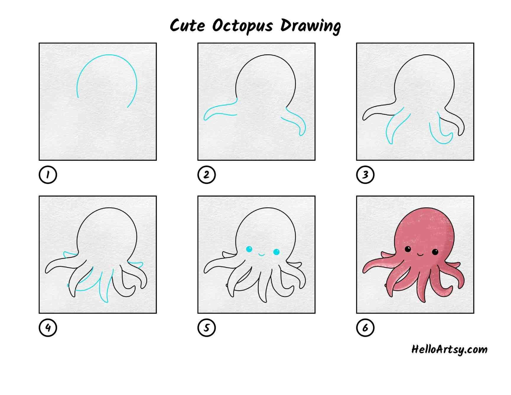 Jak Narysować Octopus idea 4