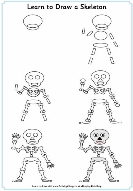 Jak Narysować Skeleton idea 8