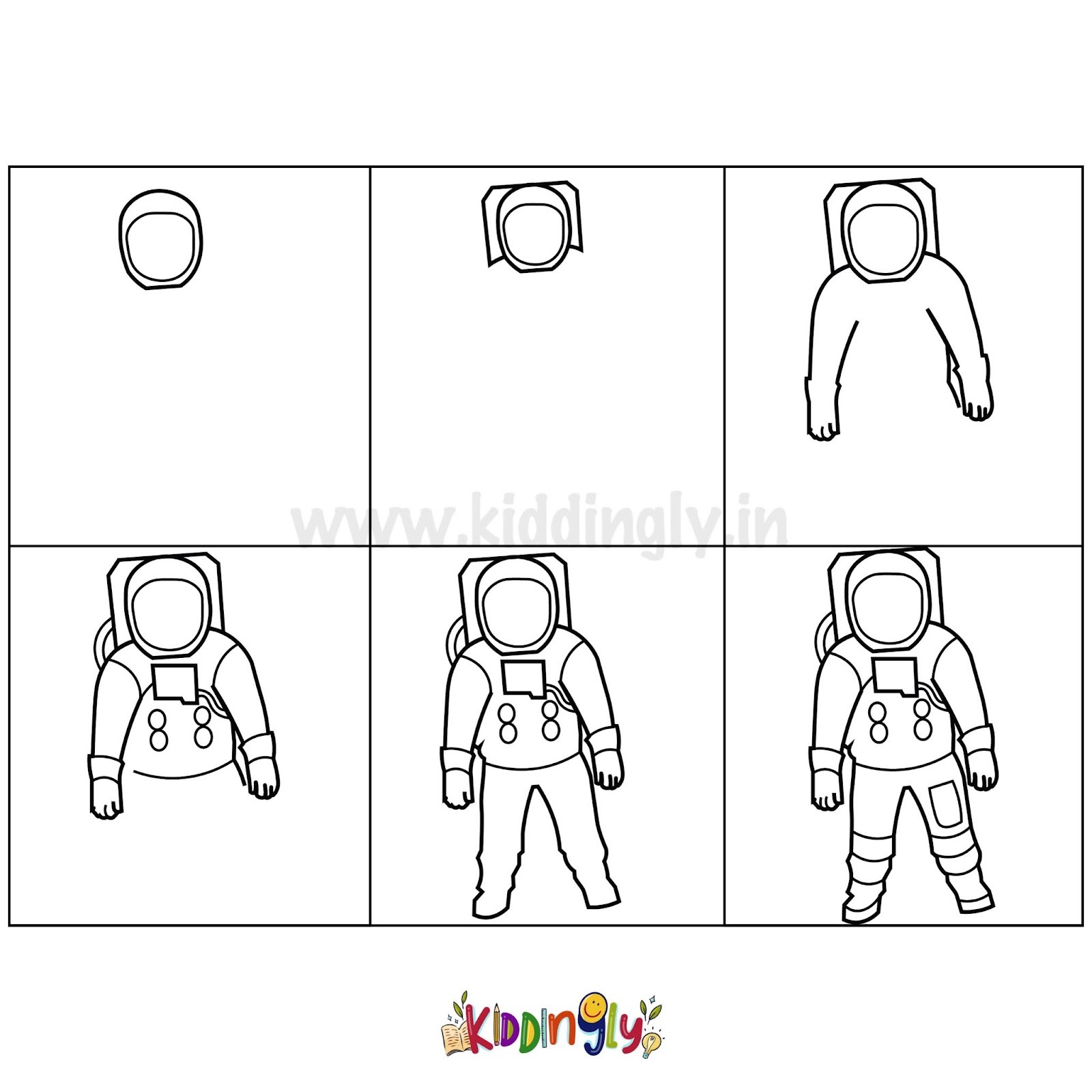 Jak Narysować Astronaut idea 1