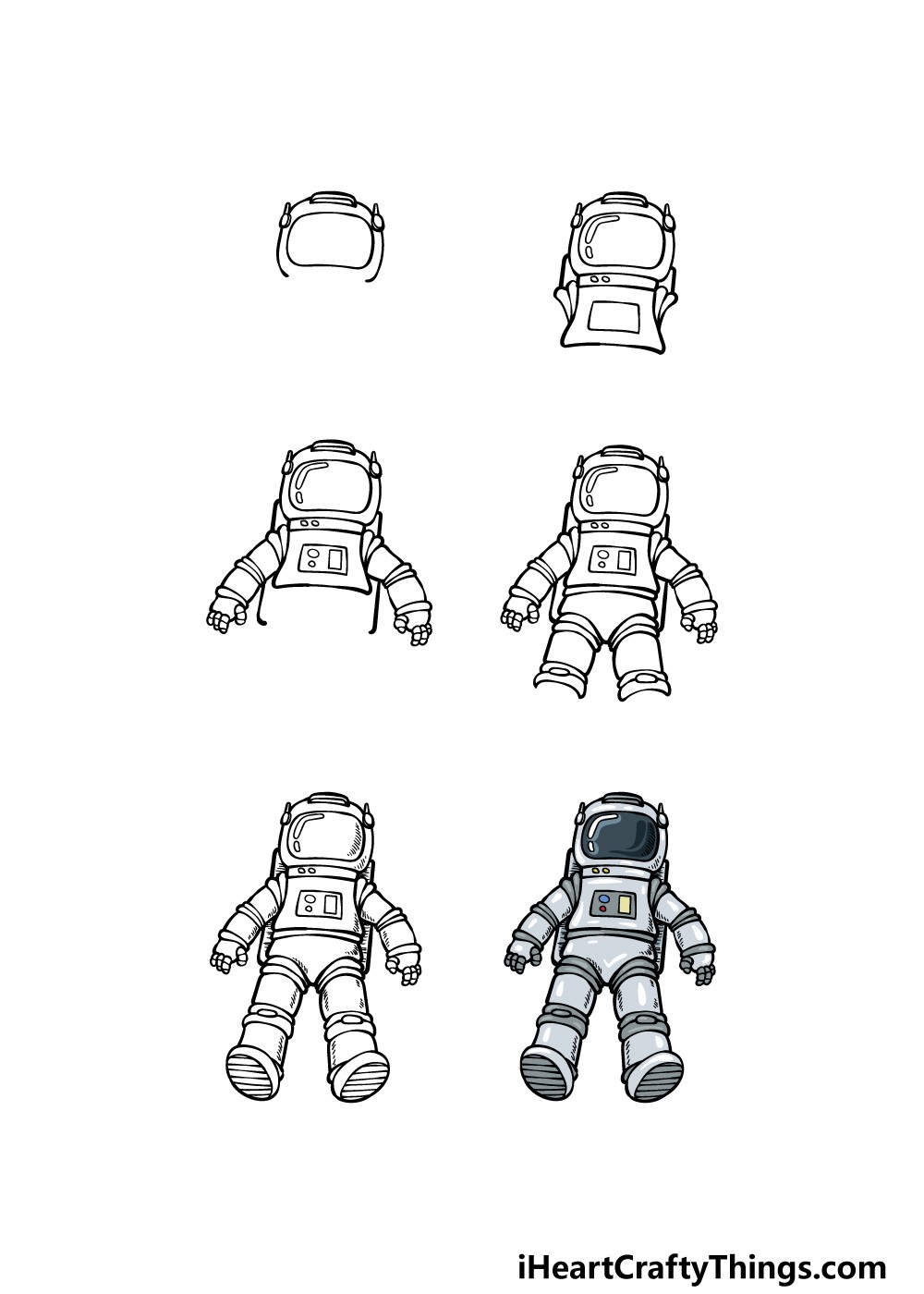 Jak Narysować Astronaut idea 3