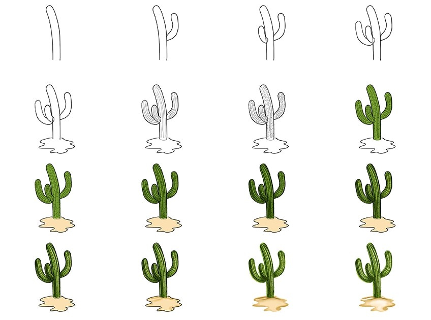 Jak Narysować Cactus idea 2