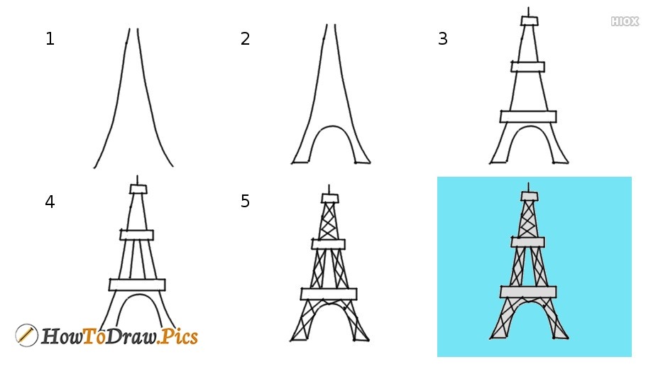 Jak Narysować Eiffel-torni idea 4