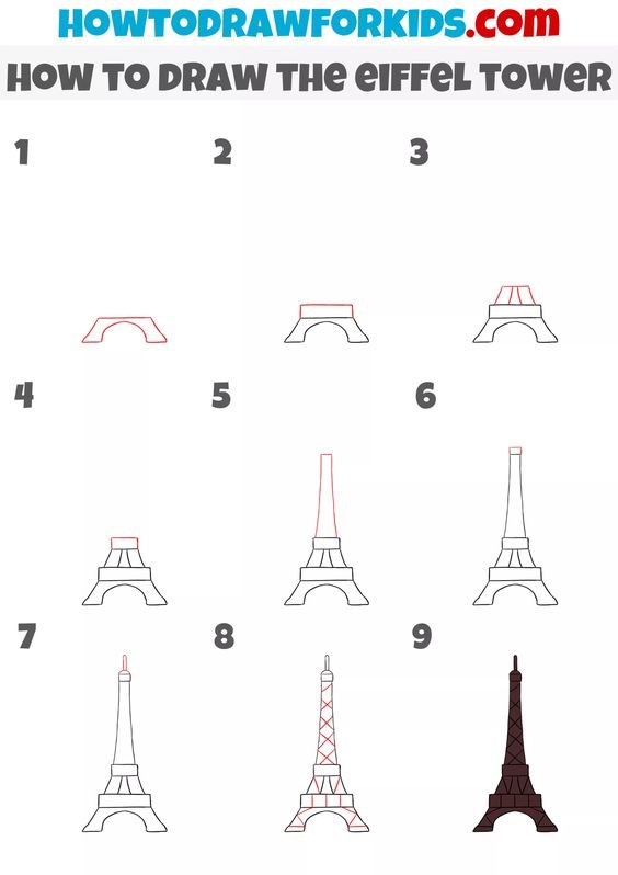 Jak Narysować Eiffel-torni idea 8