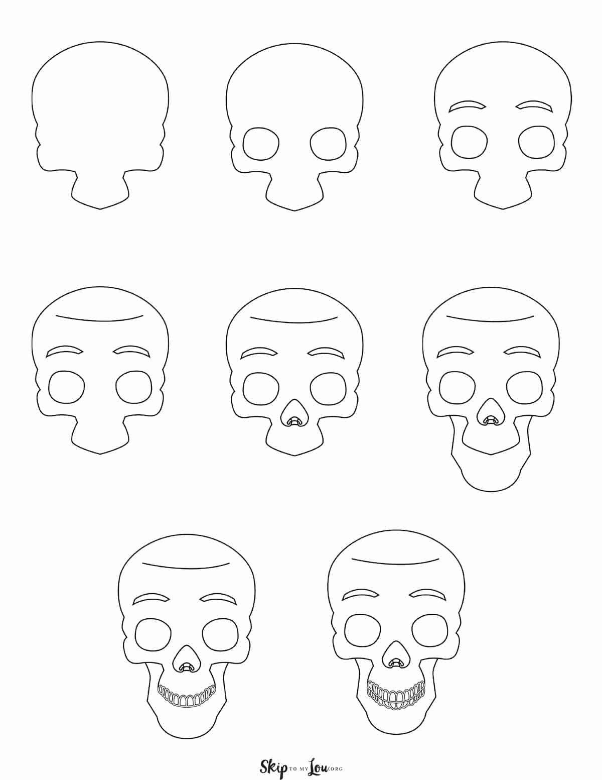 Jak Narysować Skull idea 6