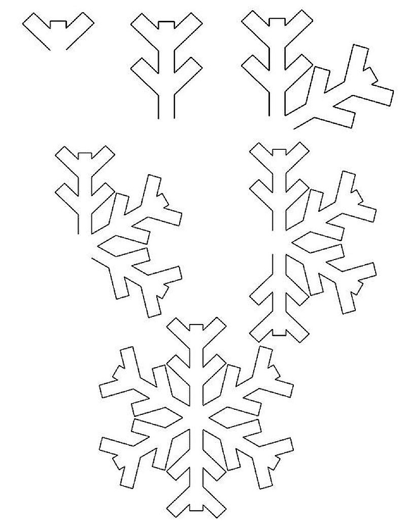 Jak Narysować Snowflake idea 12