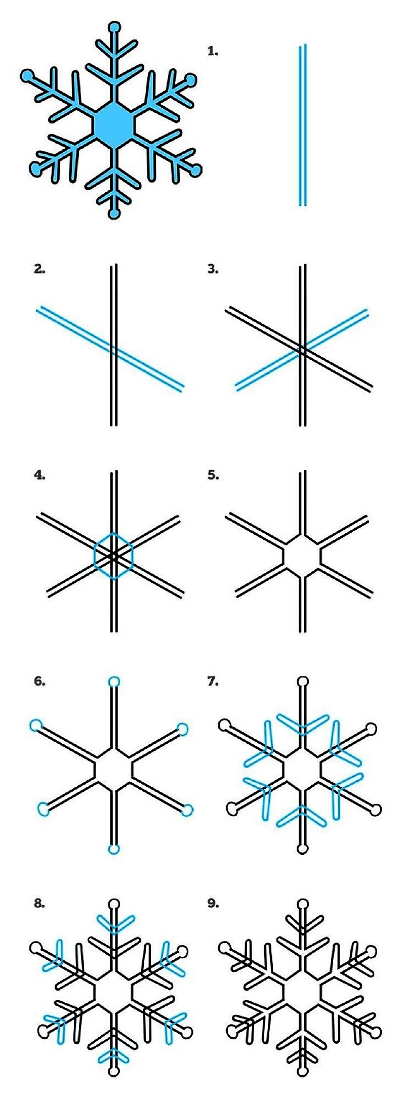 Jak Narysować Snowflake idea 3