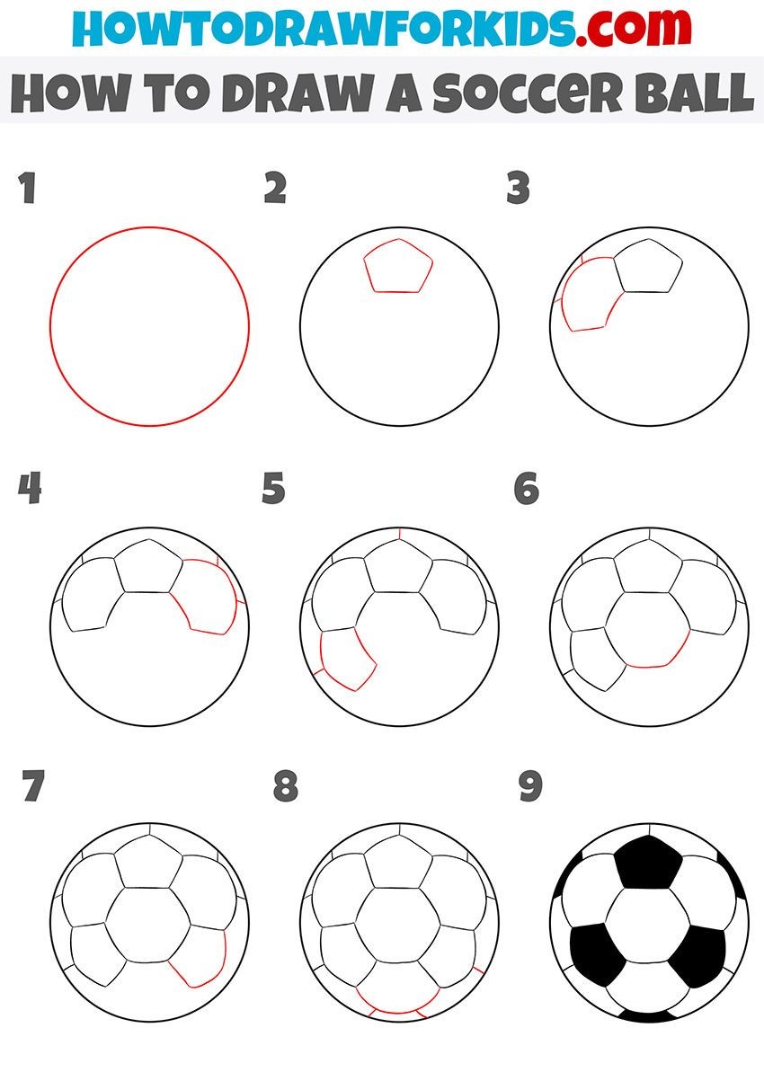 Jak Narysować Soccer ball idea 3