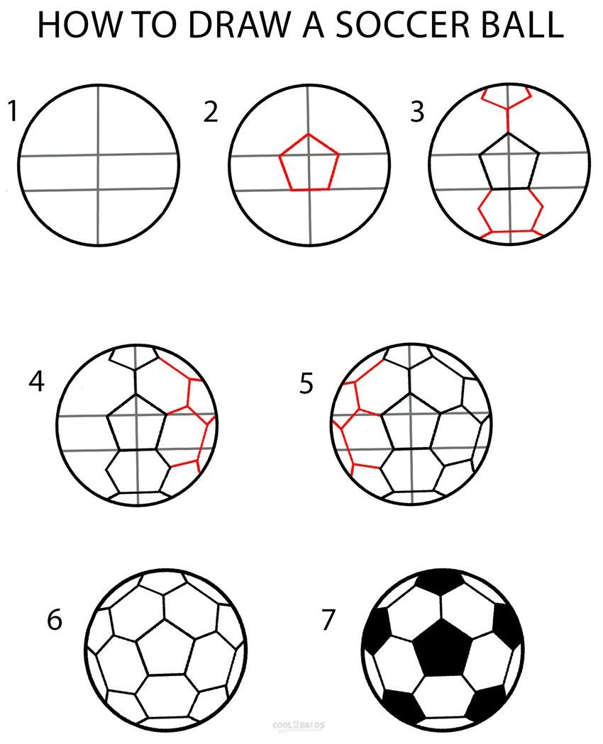 Jak Narysować Soccer ball idea 5