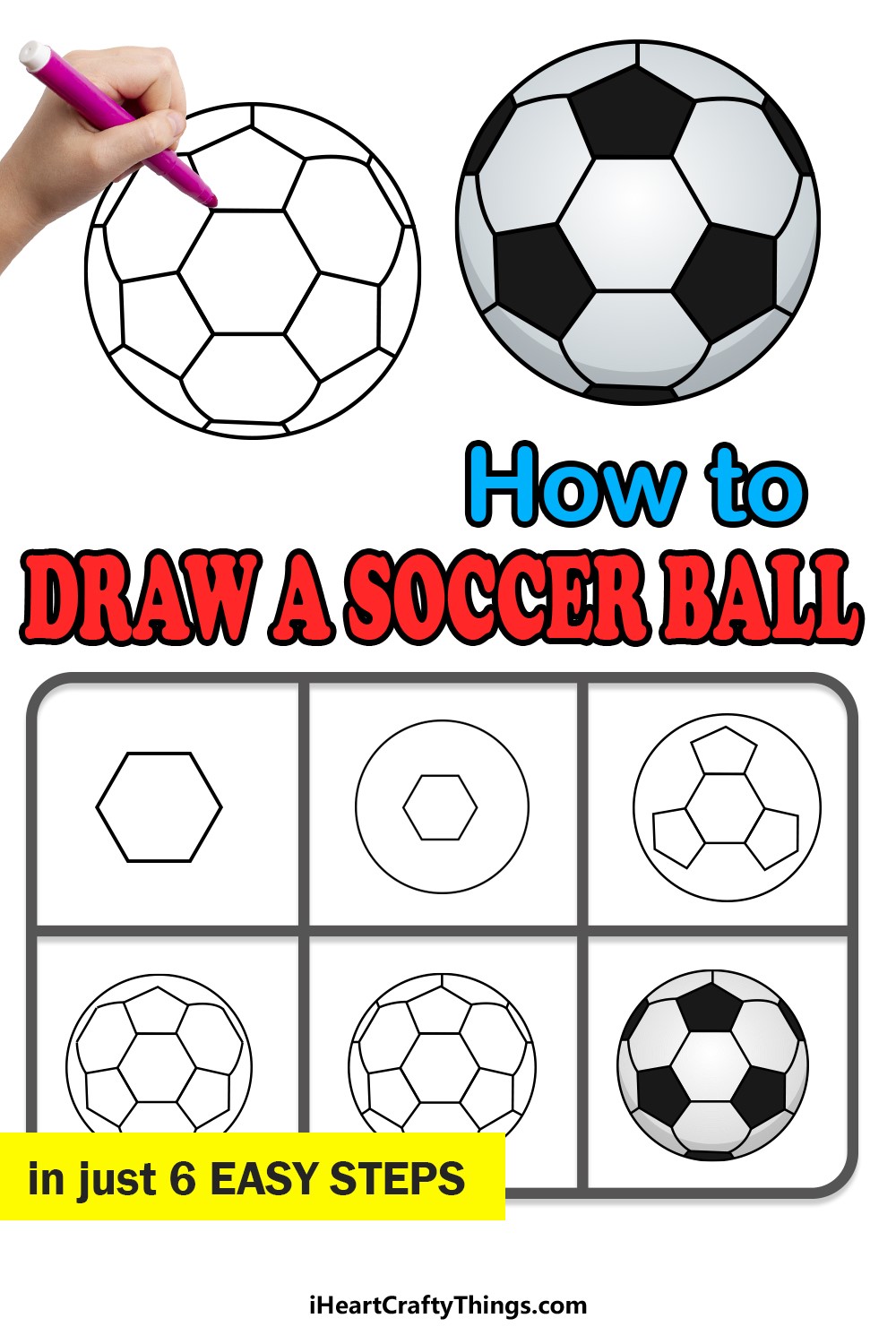 Jak Narysować Soccer ball idea 6