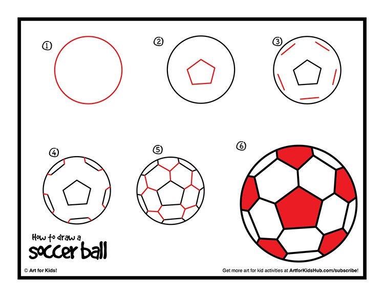 Jak Narysować Soccer ball idea 7