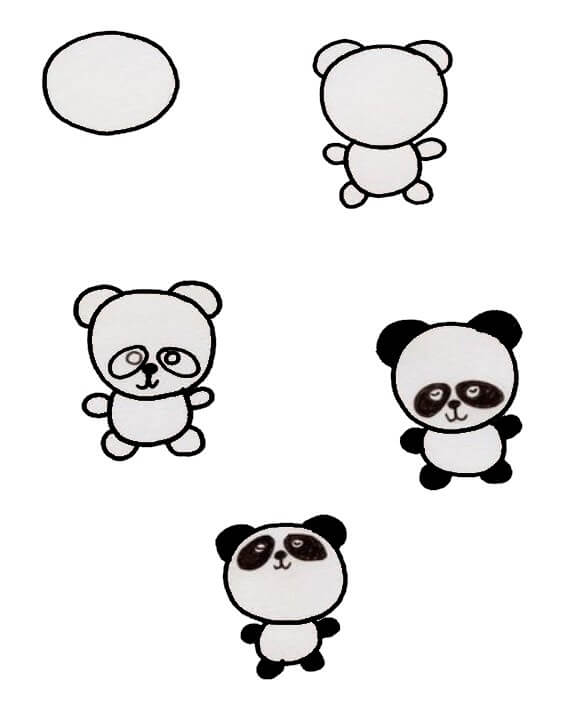 Jak Narysować Biegająca Panda