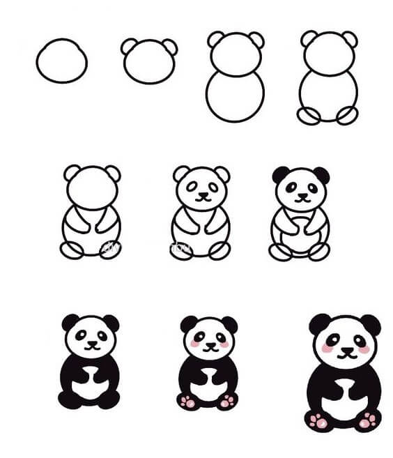 Jak Narysować Duża Panda