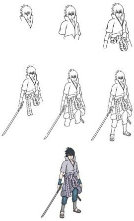 Jak Narysować Fajny Sasuke