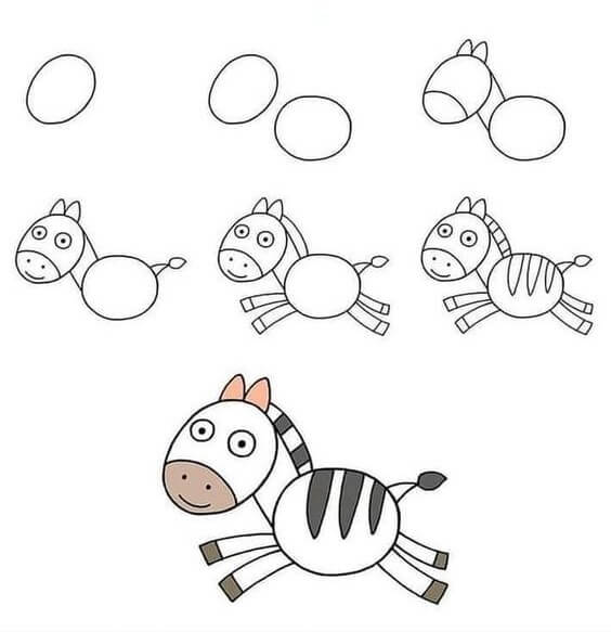 Jak Narysować Kolorowa Zebra
