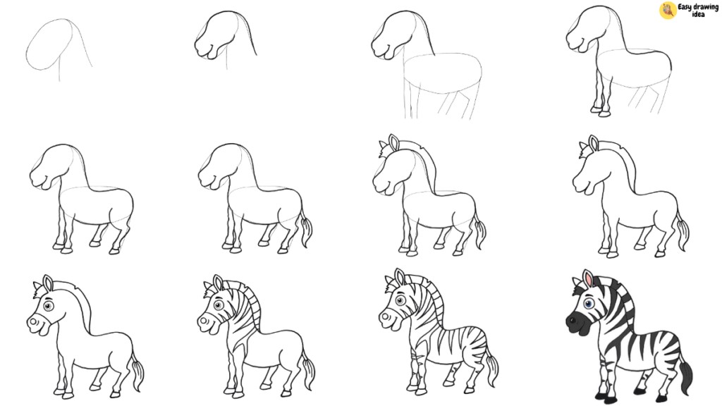 Jak Narysować Kreskówkowa Zebra