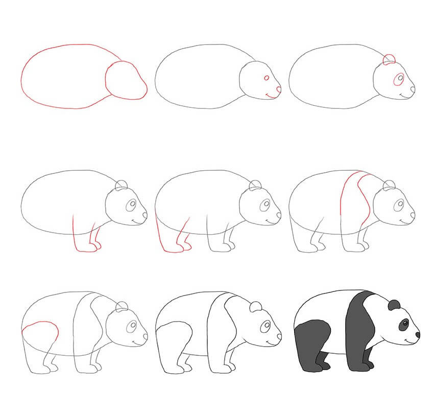 Jak Narysować Miękka Panda