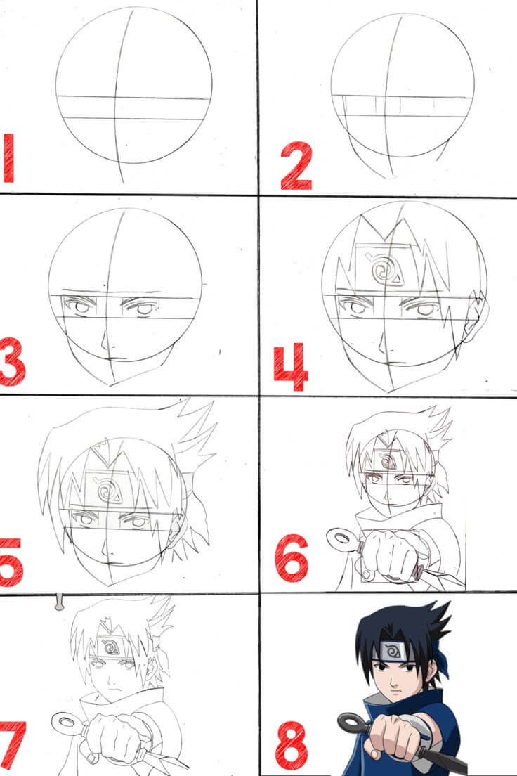 Jak Narysować Nastoletni Sasuke