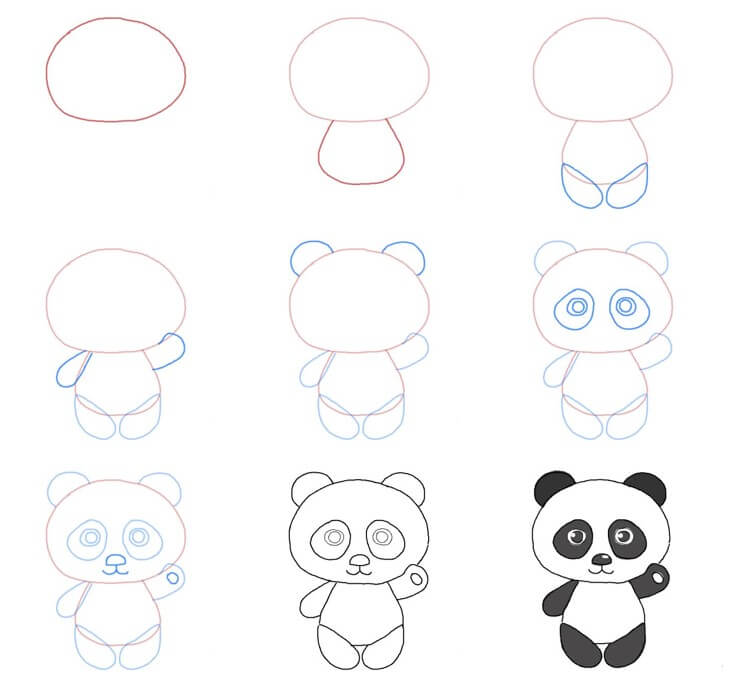 Jak Narysować Panda na Huśtawce