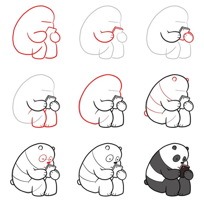 Jak Narysować Panda Ninja