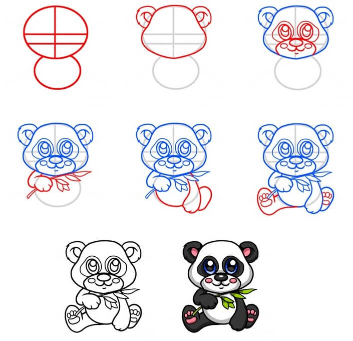 Jak Narysować Panda z Kwiatkiem