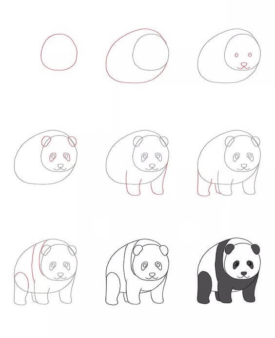 Jak Narysować Radosna Panda