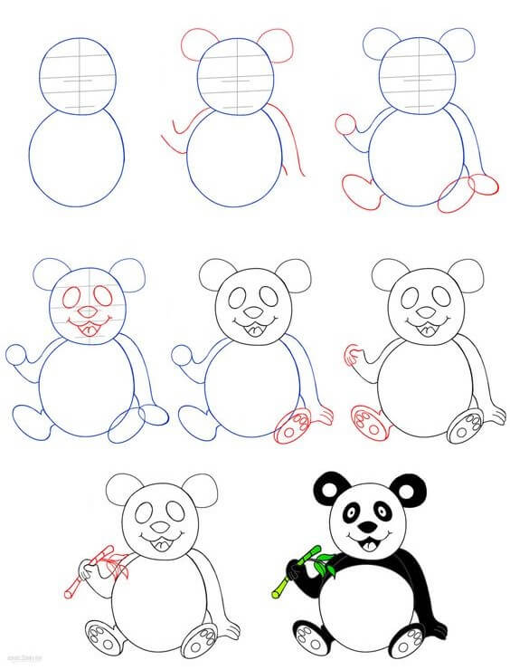 Jak Narysować Spokojna Panda