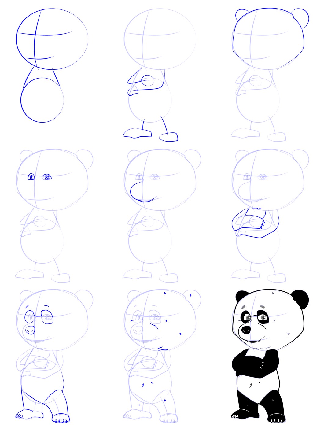 Jak Narysować Szczęśliwa Panda