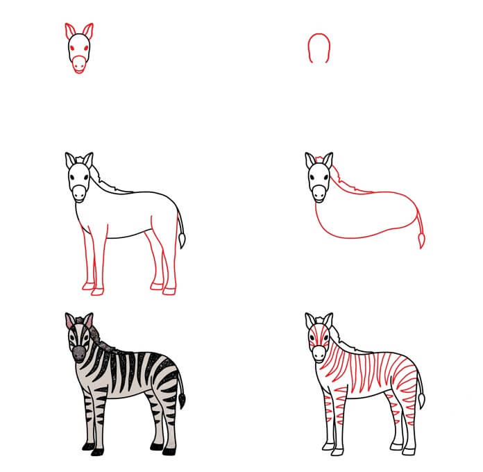 Jak Narysować Urocza Zebra