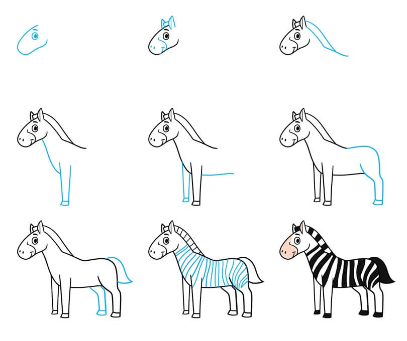 Jak Narysować Wesoła Zebra