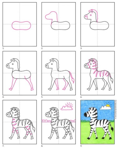 Jak Narysować Zebra w Ruchu